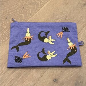 Baggu Bunny Rabbit Mermaid Zipper Go Pouch